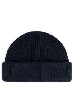 Ribbed Wool Blend Beanie