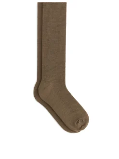 Ribbed Wool-Blend Socks