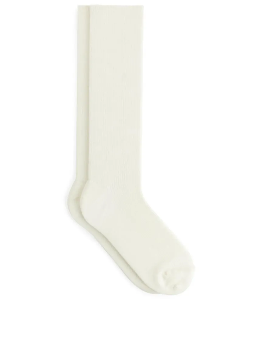 Ribbed Wool-Blend Socks