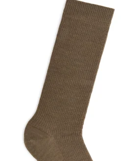 Ribbed Wool-Blend Socks