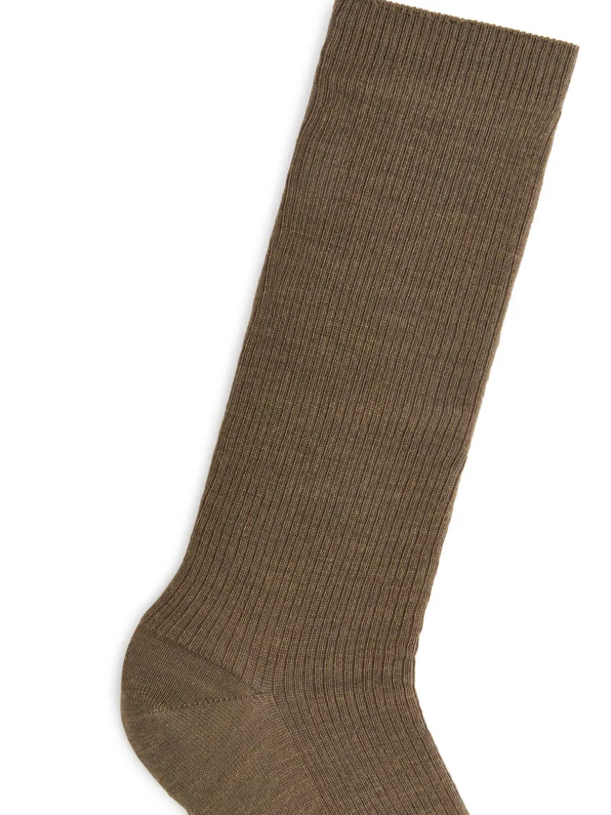 Ribbed Wool-Blend Socks