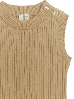 Rib-Knit Cotton Vest