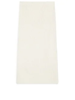 Rib-Knit Wool Skirt