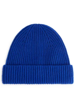 Rib-Knit Wool-Blend Beanie
