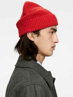 Rib-Knit Wool-Blend Beanie