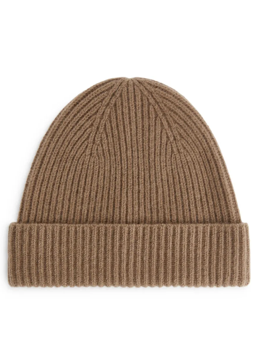 Rib-Knit Wool-Blend Beanie