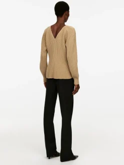 Rib-Knitted Cotton Jumper