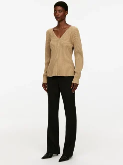 Rib-Knitted Cotton Jumper