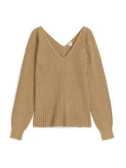 Rib-Knitted Cotton Jumper