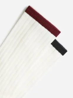 Rib-Knitted Socks Set Of 2