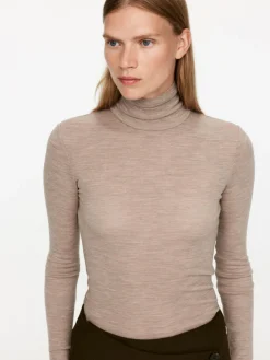 Roll-Neck Wool Top