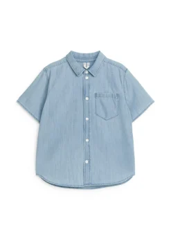 Short-Sleeve Denim Shirt