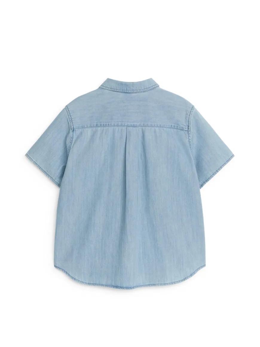 Short-Sleeve Denim Shirt