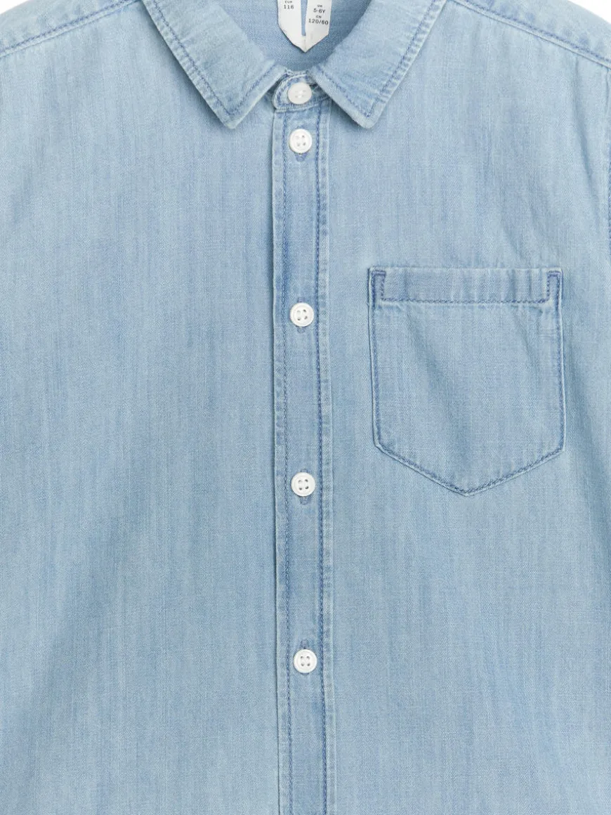 Short-Sleeve Denim Shirt