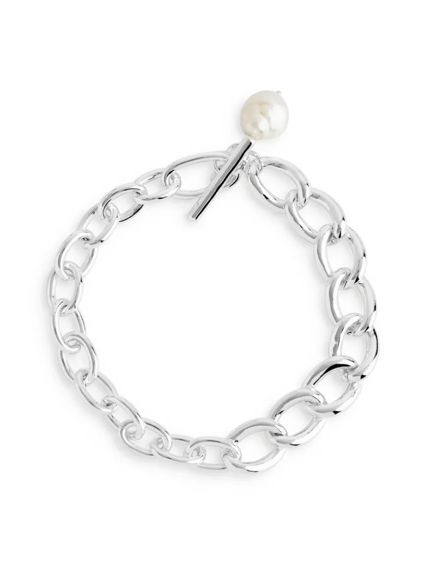 Silver-Plated Chain Bracelet