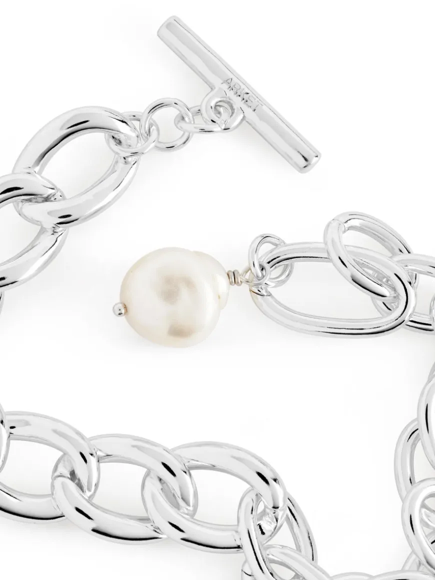 Silver-Plated Chain Bracelet