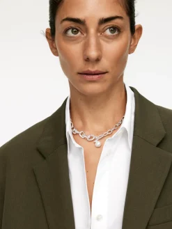 Silver-Plated Chain Necklace