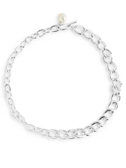 Silver-Plated Chain Necklace