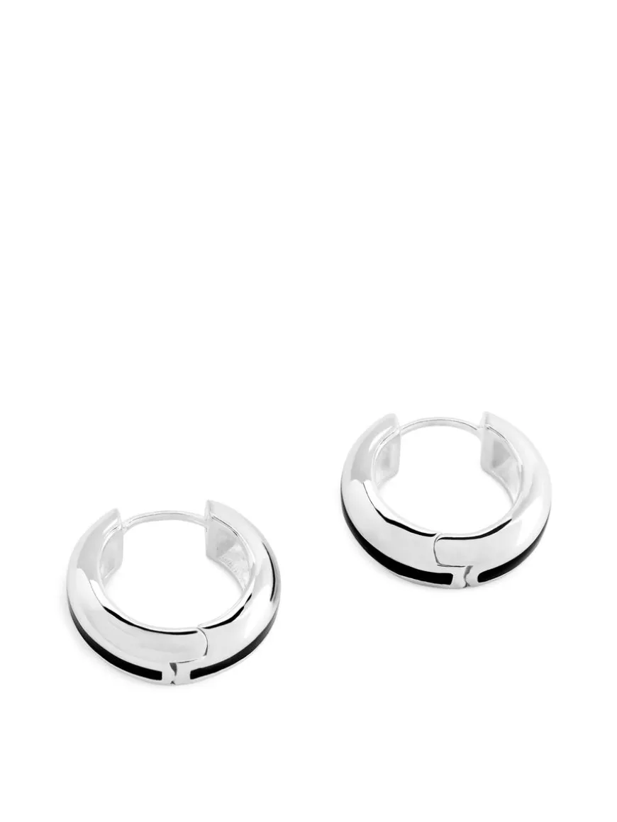 Silver-Plated Hoop Earrings