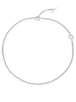 Silver-Plated T-Bar Necklace