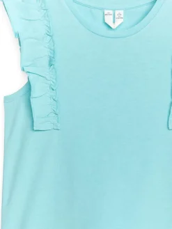 Sleeveless Jersey Frill Top