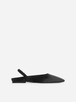 Slingback Satin Flats