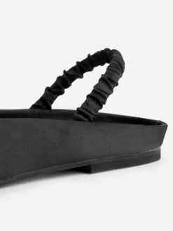 Slingback Satin Flats