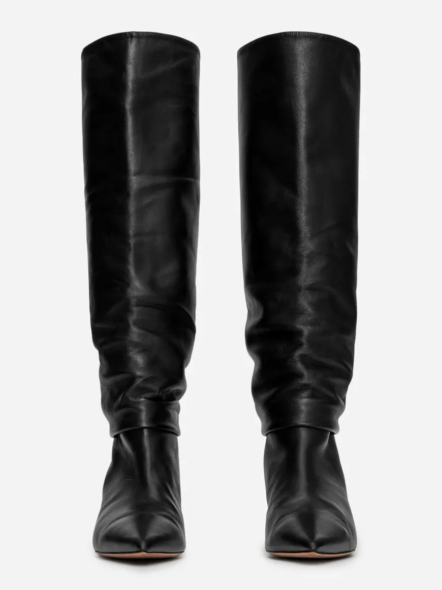 Slouchy Leather Boots