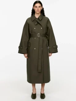 Snap-Button Trench Coat
