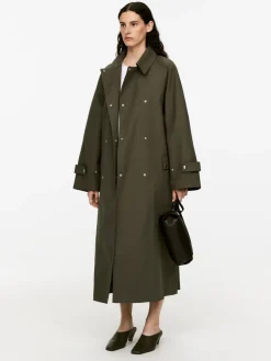 Snap-Button Trench Coat