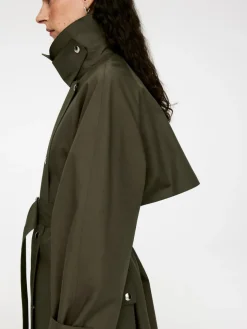 Snap-Button Trench Coat