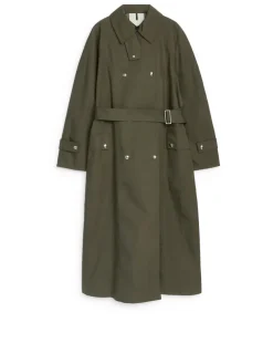 Snap-Button Trench Coat