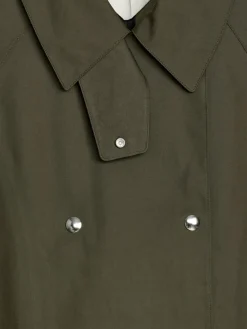 Snap-Button Trench Coat