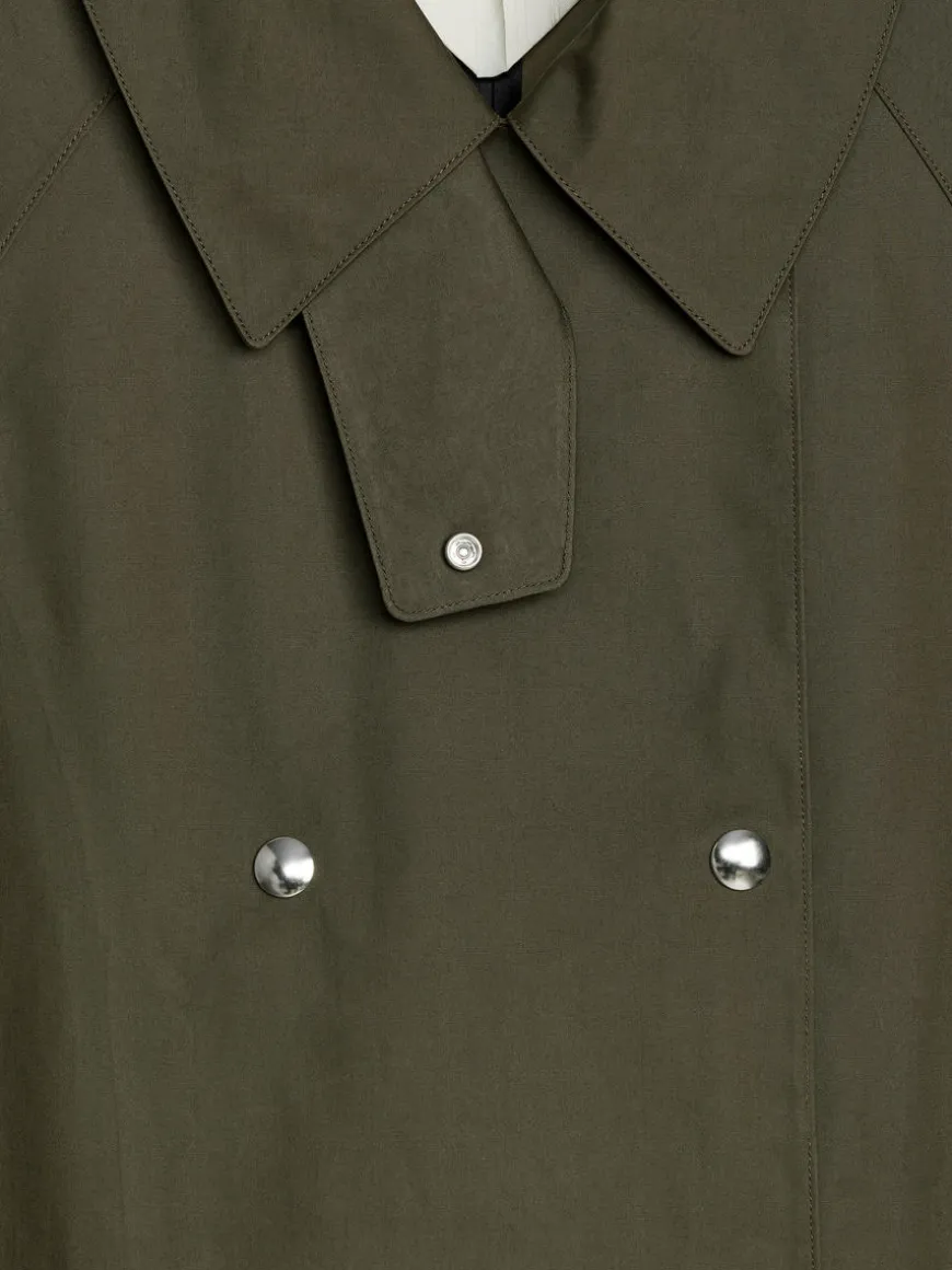 Snap-Button Trench Coat