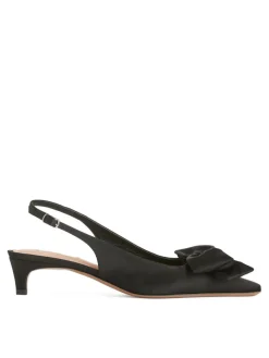 Soft Bow Slingback Pumps