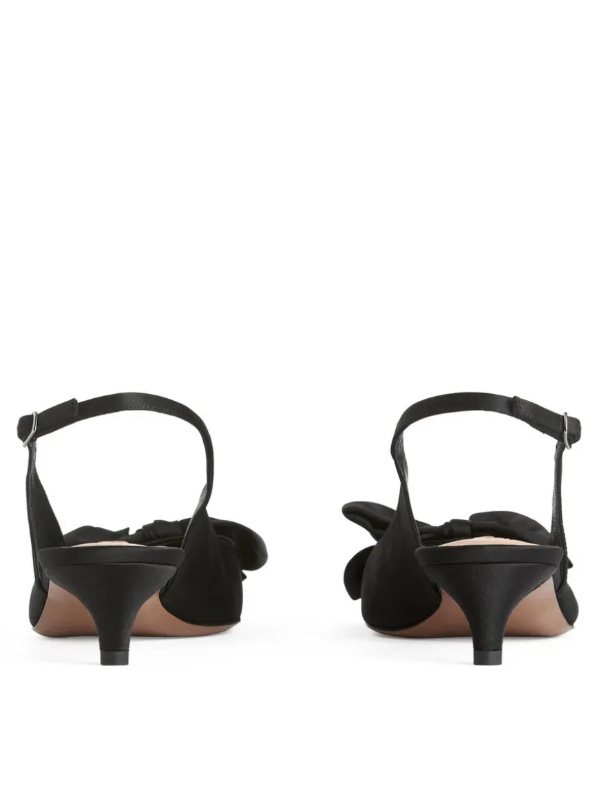 Soft Bow Slingback Pumps