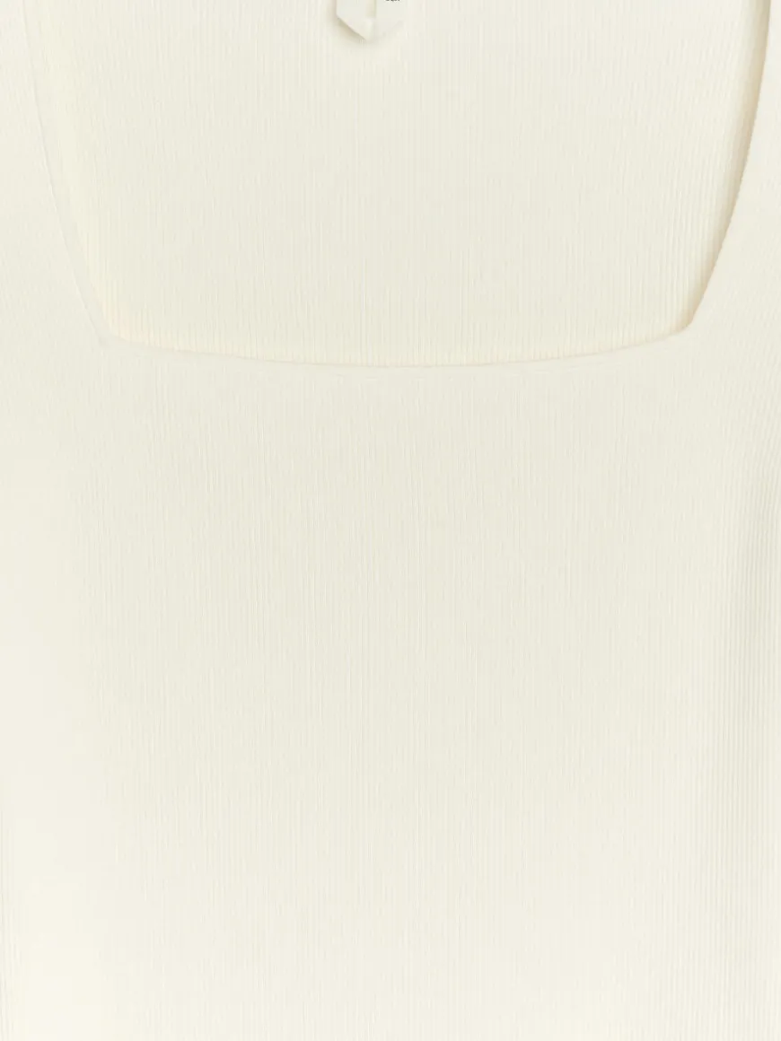 Square-Neck Rib Top