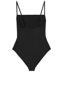 Square-Neck Swimsuit