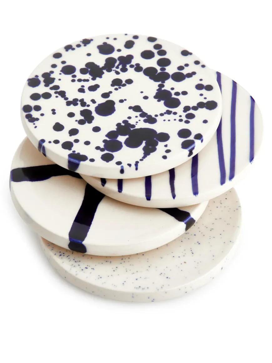 Stoneware Coasters Set Of 4