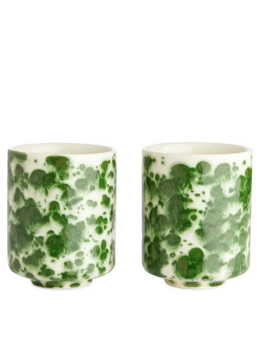 Stoneware Cups Set Of 2
