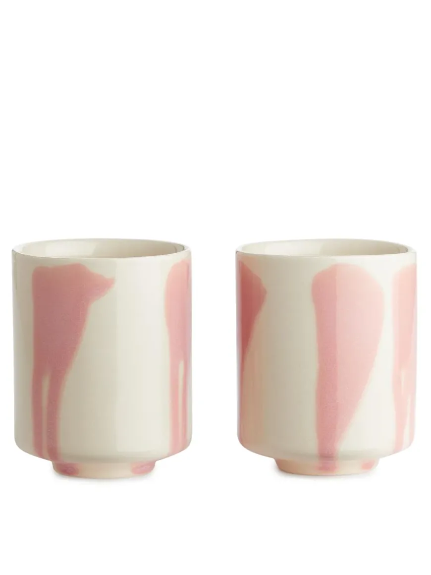 Stoneware Cups Set Of 2