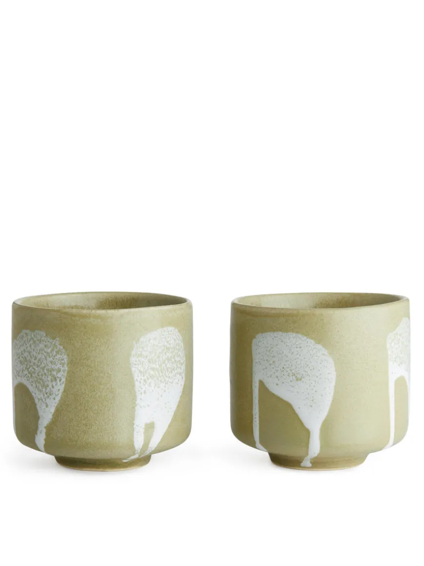 Stoneware Cups Set Of 2