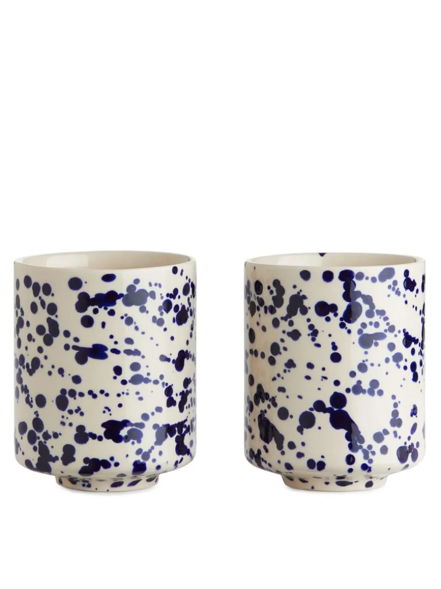 Stoneware Cups Set Of 2