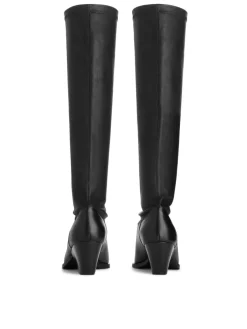 Stretch Leather Boots