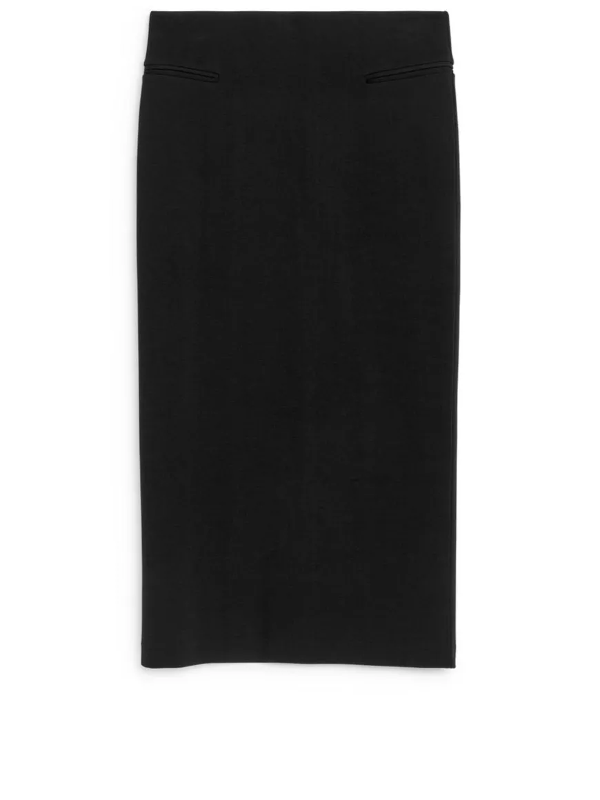 Stretch Midi Skirt