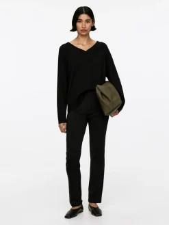 Stretch Zip-Detail Trousers