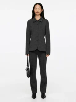 Stretch Zip-Detail Trousers