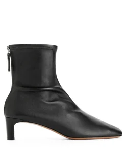 Stretch-Leather Sock Boots