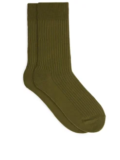 Supima Cotton Rib Socks