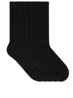 Supima Cotton Rib Socks 5 Pairs